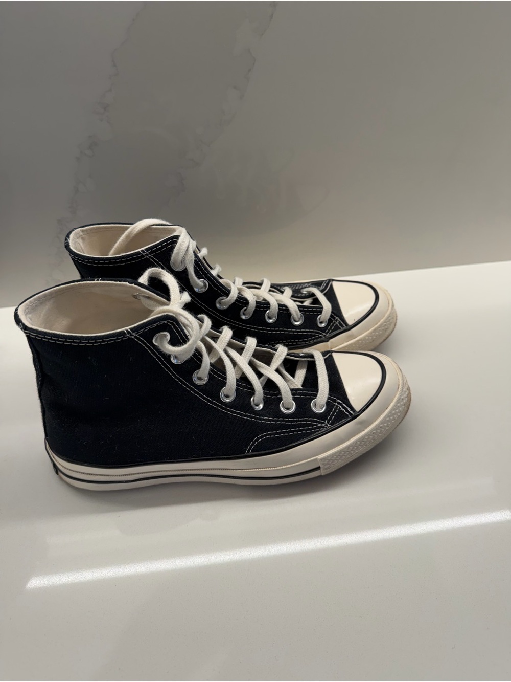 Converse Black High-Top Sneakers with White Accents